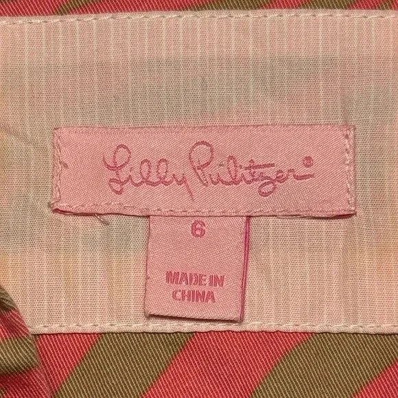 Lilly Pulitzer Apple Dress in Curious Pink Frenchie Print Women's size 6 Peacock - Picture 6 of 9